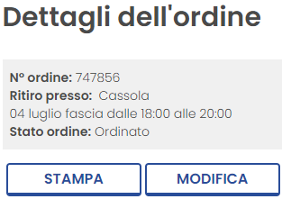 Come modificare un ordine - Tosano - l'ecommerce secondo Iper Tosano