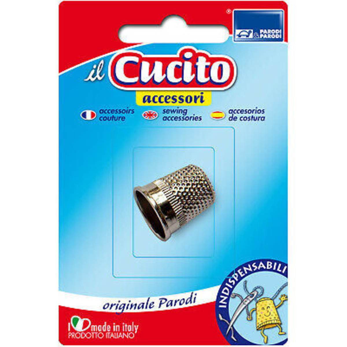 10 Ditali Da Cucito Metallici - Protezione Dita Ricamo E Cucito Design Secchiello