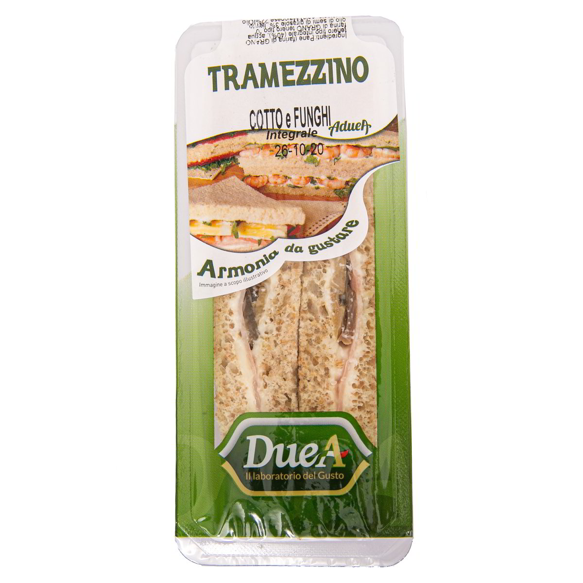 TRAMEZZINO INTEGRALE PROSCIUTTO COTTO E FUNGHI ADUEA 140 gr l