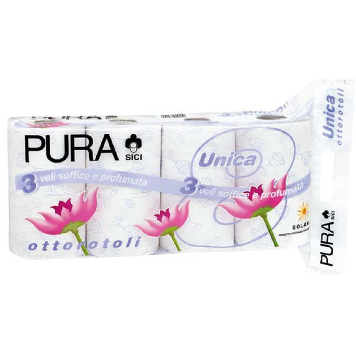 CARTA IGIENICA 8 ROTOLI 3 VELI 250 STRAPPI PURA X8 secondo Iper Tosano