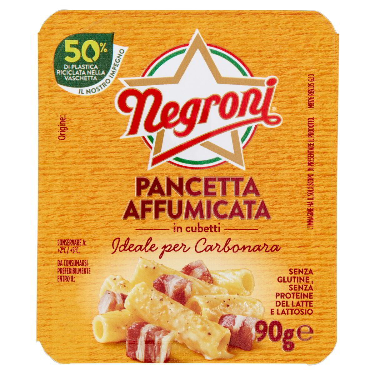 PANCETTA AFFUMICATA A CUBETTI NEGRONI GR. 90 secondo Iper Tosano