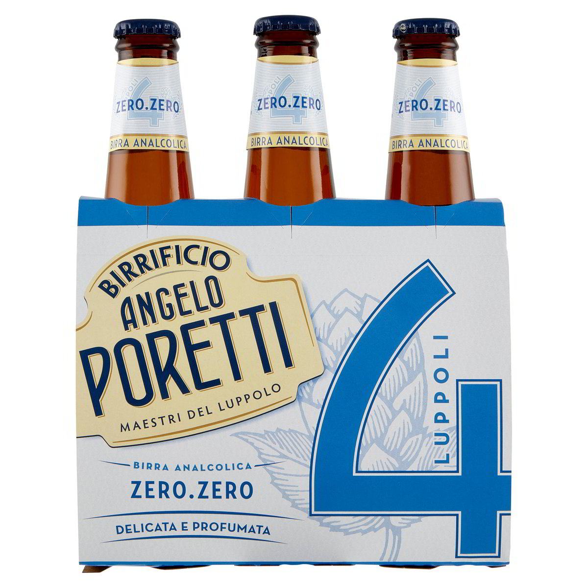 4 LUPPOLI BIRRA IN BOTTIGLIA ZERO ALCOL PORETTI CL 33 X 3 PZ L 4 LUPPOLI BIRRA IN BOTTIGLIA ZERO ALCOL PORETTI CL 33 X 3 PZ L