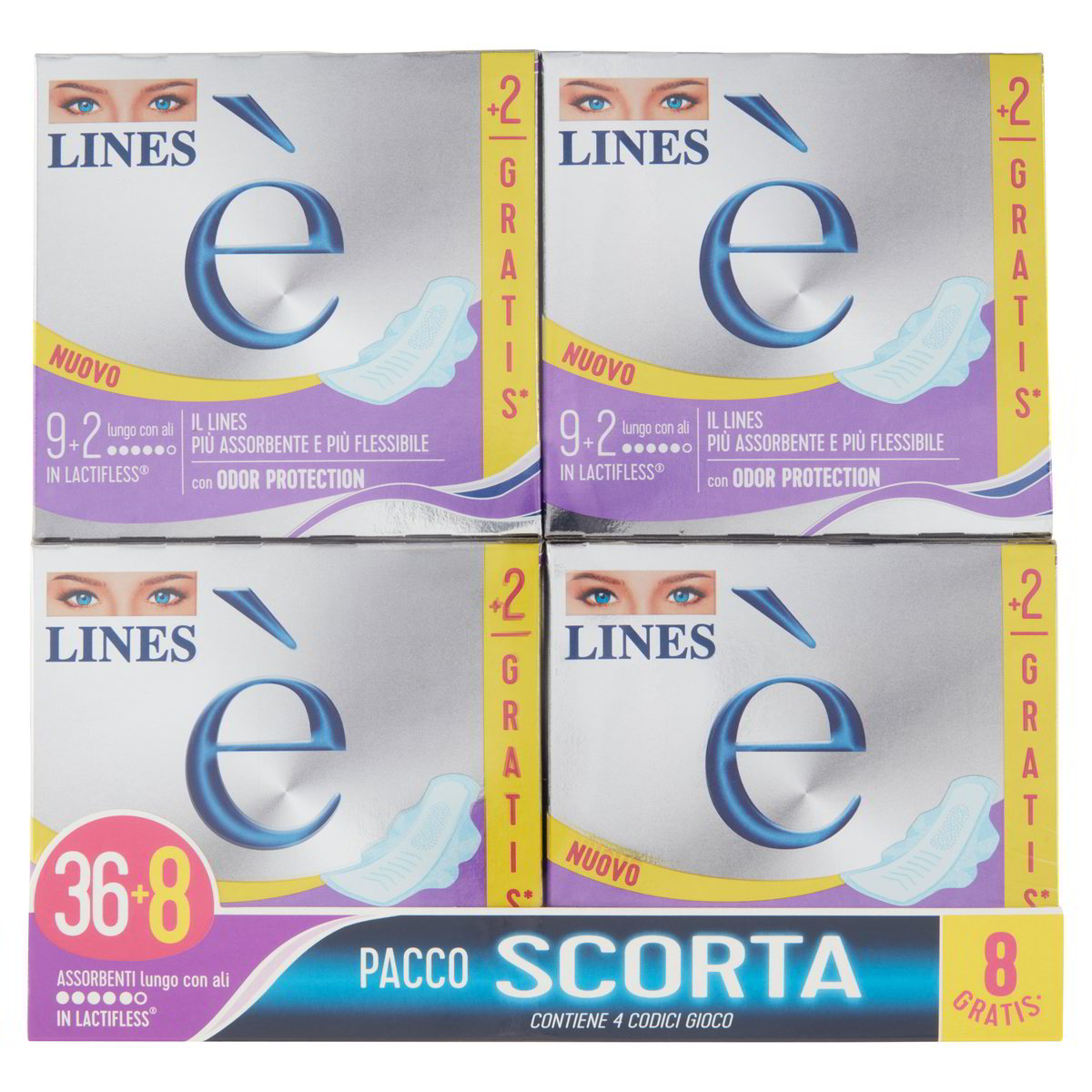 ASSORBENTI LUNGHI CON ALI IN LACTIFLESS LINES È LINES PZ. 44 - l ...