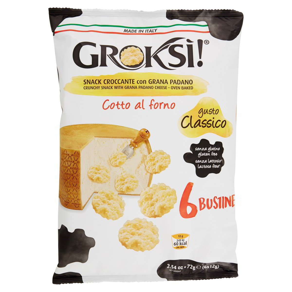 SNACK CROCCANTE CON GRANA PADANO COTTO GROKS GR 12 X 6 PZ L snack-croccante-con-grana-padano-cotto-groks-gr-12-x-6-pz-l