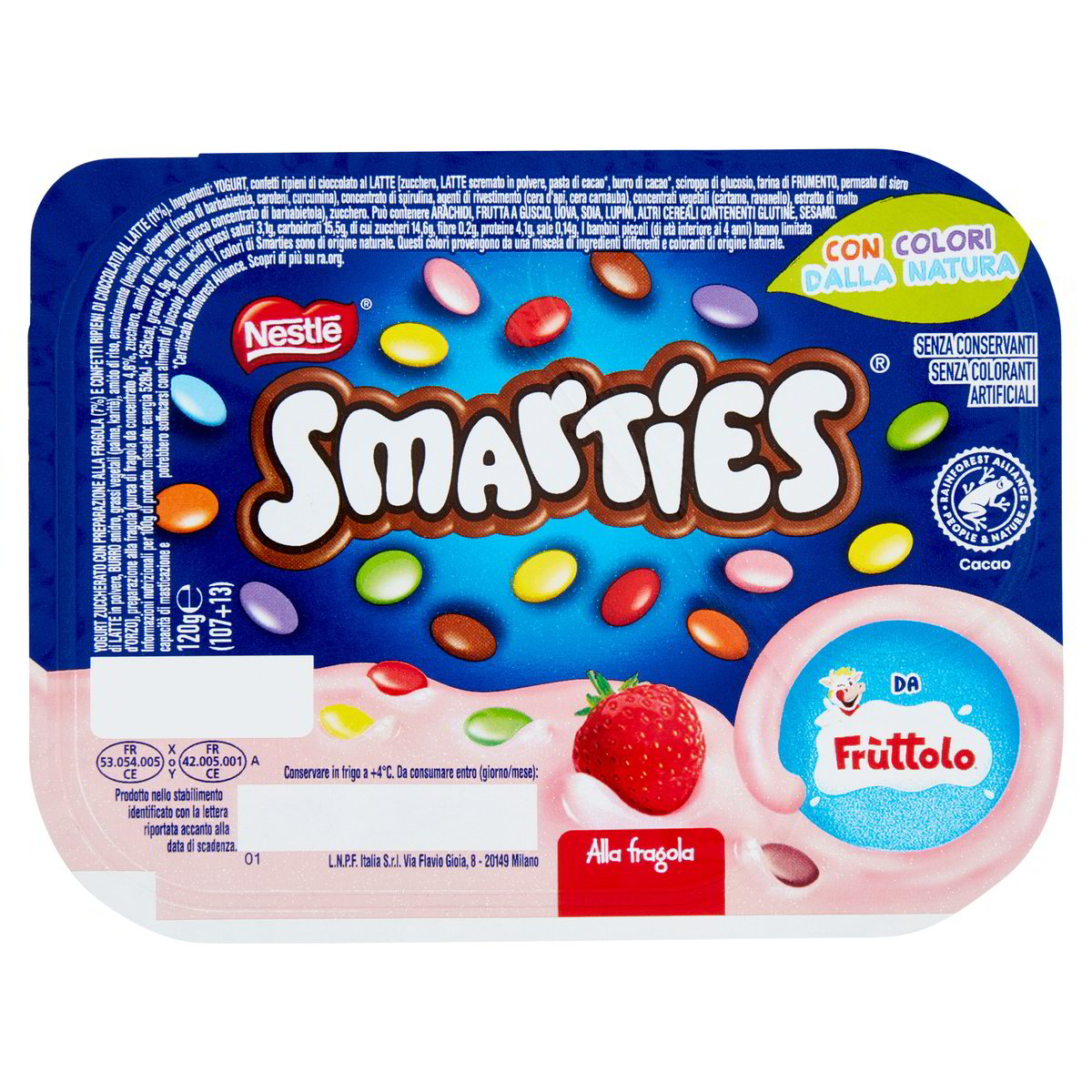 FRUTTOLO GUSTO FRAGOLA CON SMARTIES FRUTTOLO GR. 120 - l'ecommerce ...