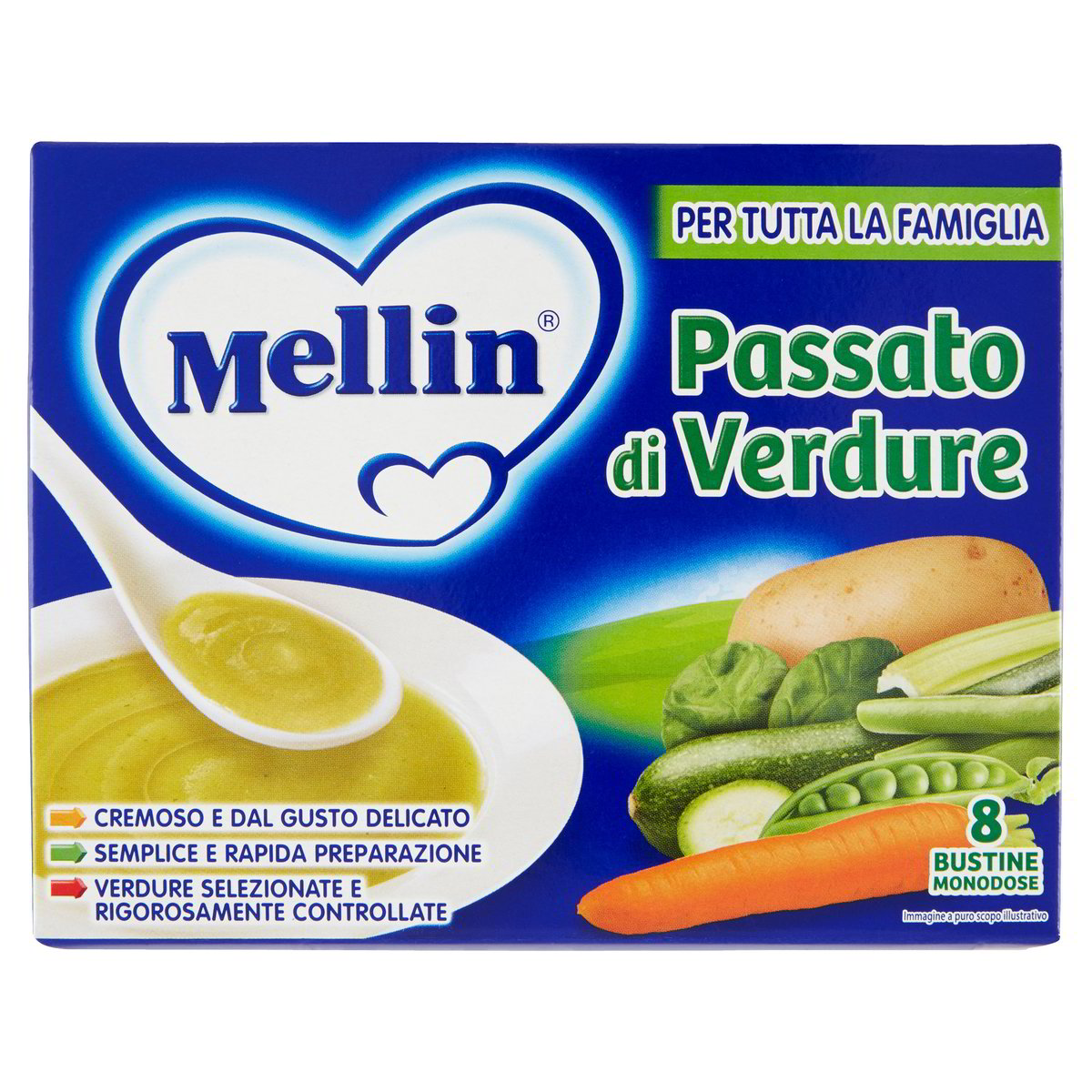 Mellin Cena Completa Pas/Ver/For - Pasto Baby Con Verdure, Formaggio E Pasta - Foto 2