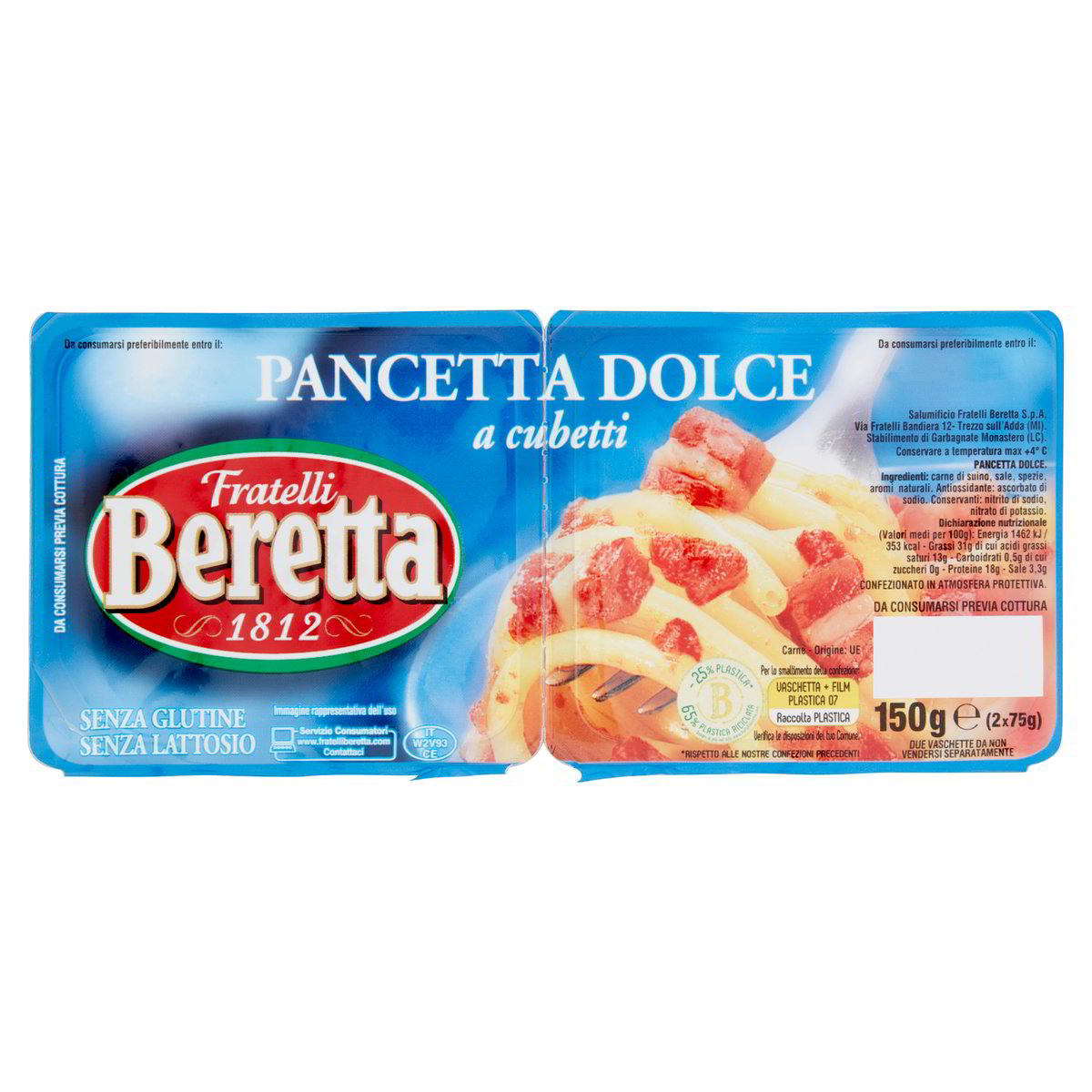 PANCETTA DOLCE A CUBETTI BERETTA GR. 150 secondo Iper Tosano