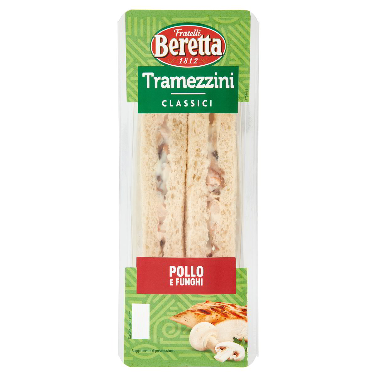 TRAMEZZINO CON POLLO E FUNGHI BERETTA GR. 140 secondo