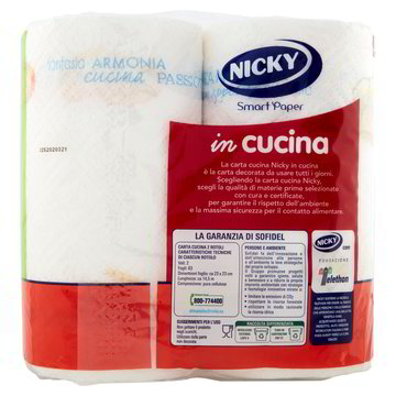 Nicky Lemon Kitchen Paper - 2 Rolls Of 100 Absorbent Sheets, 2-Ply - View #4